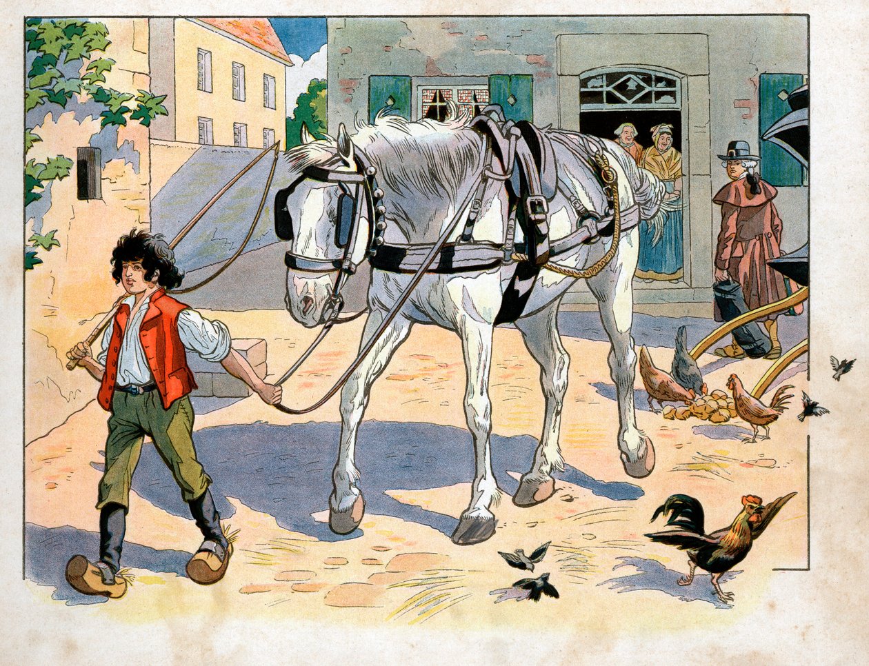 Joachim Murat (1767-1815) a los 12 años en la posada de su padre. Grabado de Jacques Marie Gaston Onfray de Breville, conocido como Job (1858-1931) de pseudonym for Onfray de Breville Jacques Job