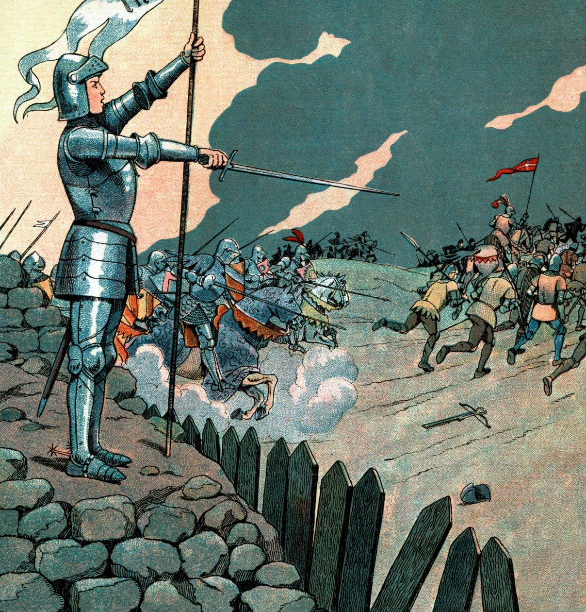 Juana de Arco entrega Orleans, Francia de pseudonym for Onfray de Breville Jacques Job