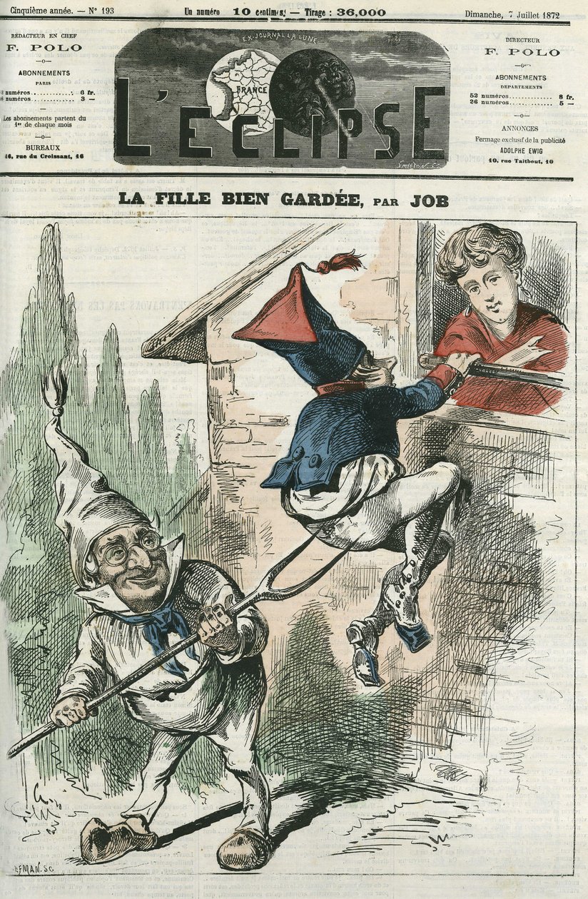 La fille bien gardee. Portada en "L