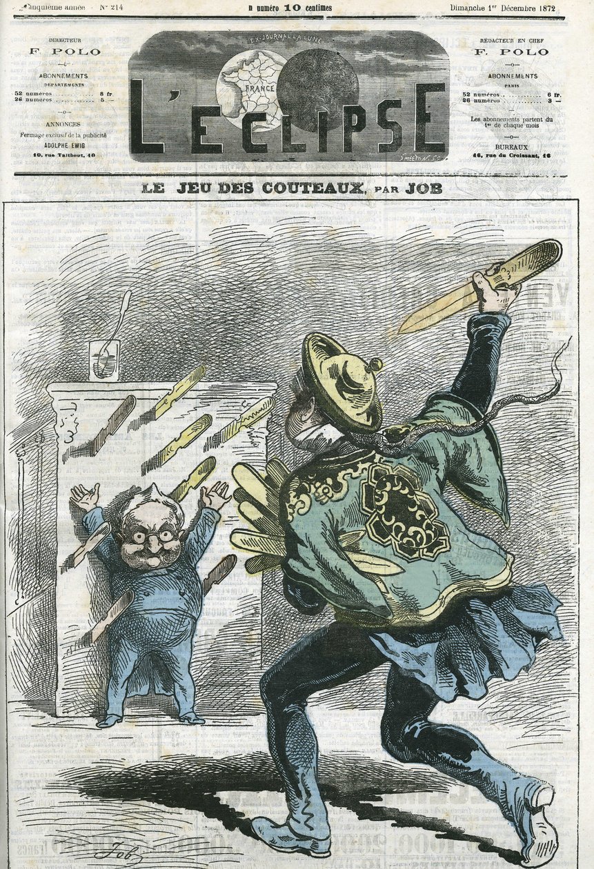 Le jeux des knives, Adolphe Thiers (1797-1877), historiador y estadista francés. Portada en "L