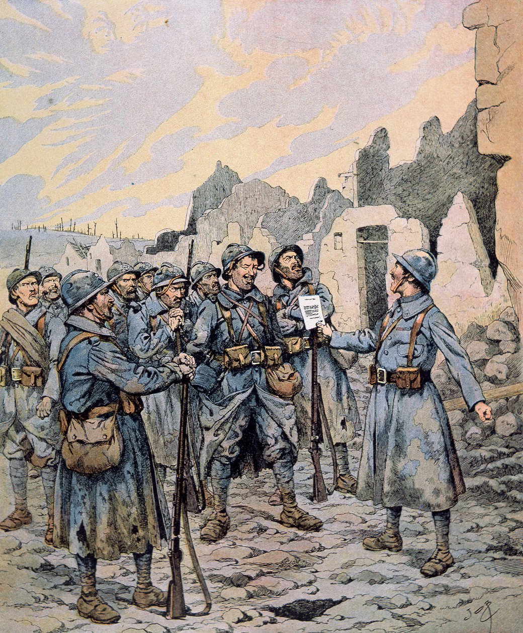 Motín en el ejército francés en el Frente Occidental, abril-mayo 1917 de pseudonym for Onfray de Breville Jacques Job
