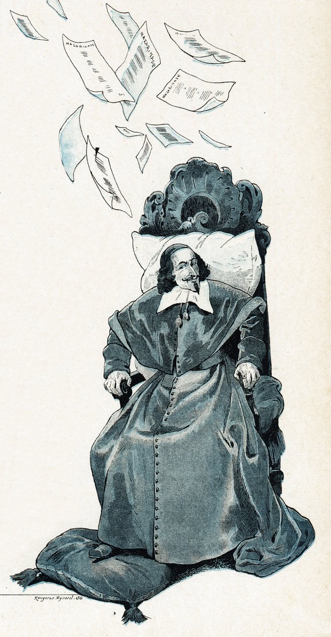 Retrato del Cardenal Jules Mazarin (Giulio Raimondo Mazzarino o Mazarino) de pseudonym for Onfray de Breville Jacques Job