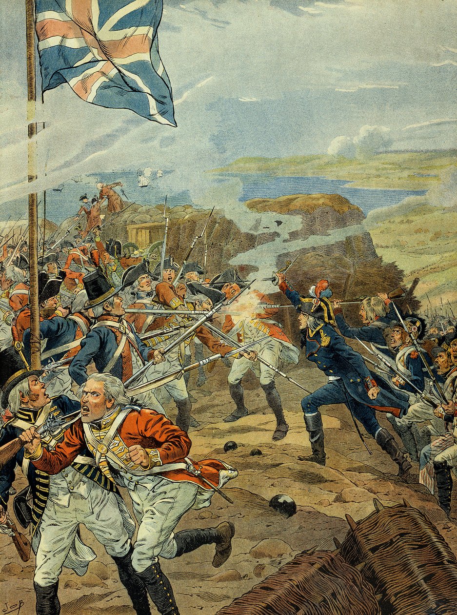 El Ejército del Rin y la Revolución Francesa 1789: Napoleón I Bonaparte (1769-1821) cargó contra los ingleses en Tolón en 1793. Las fronteras del sur de Francia fueron invadidas por potencias coaligadas contra la Revolución. Los ingleses ocuparon Tolón en  de pseudonym for Onfray de Breville Jacques Job