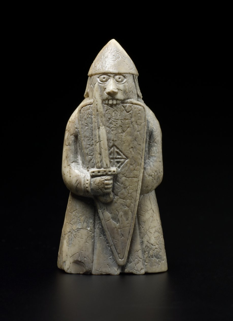 Pieza de ajedrez de Lewis - Berserker de school Scandinavian