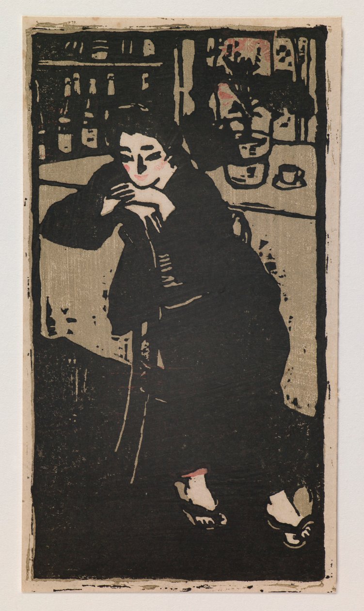 mujer en un café de Ôta Saburô