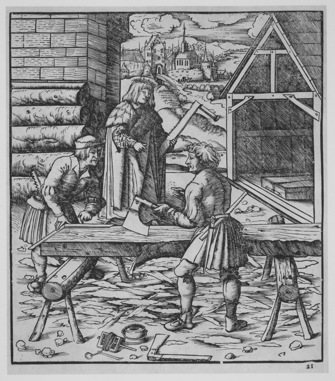 Carpinteros, ca. 1500 de the Elder Hans Burgkmair