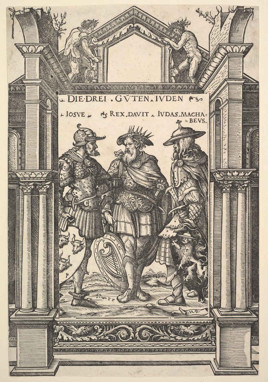Los Tres Héroes Judíos, de Héroes y Heroínas, 1516 de the Elder Hans Burgkmair