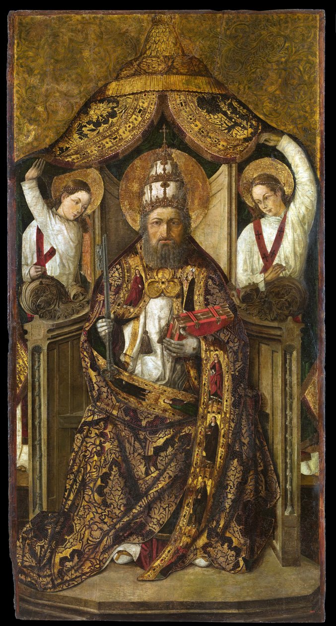 San Peter Enthroned - Peinture de Rodrigo de Osona (Orsona) (active 1465-1514) - ca. 1470-1480 - Oil on wood - 214,2x112 - Museo Nacional de Arte de Cataluña, Barcelona de the Elder Rodrigo de Osona