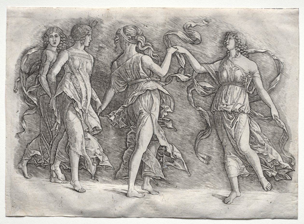 Cuatro musas danzantes, c. 1497 de the so called Premier Engraver