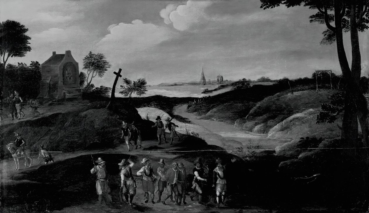 Paisaje con figuras de the younger Joos de Momper