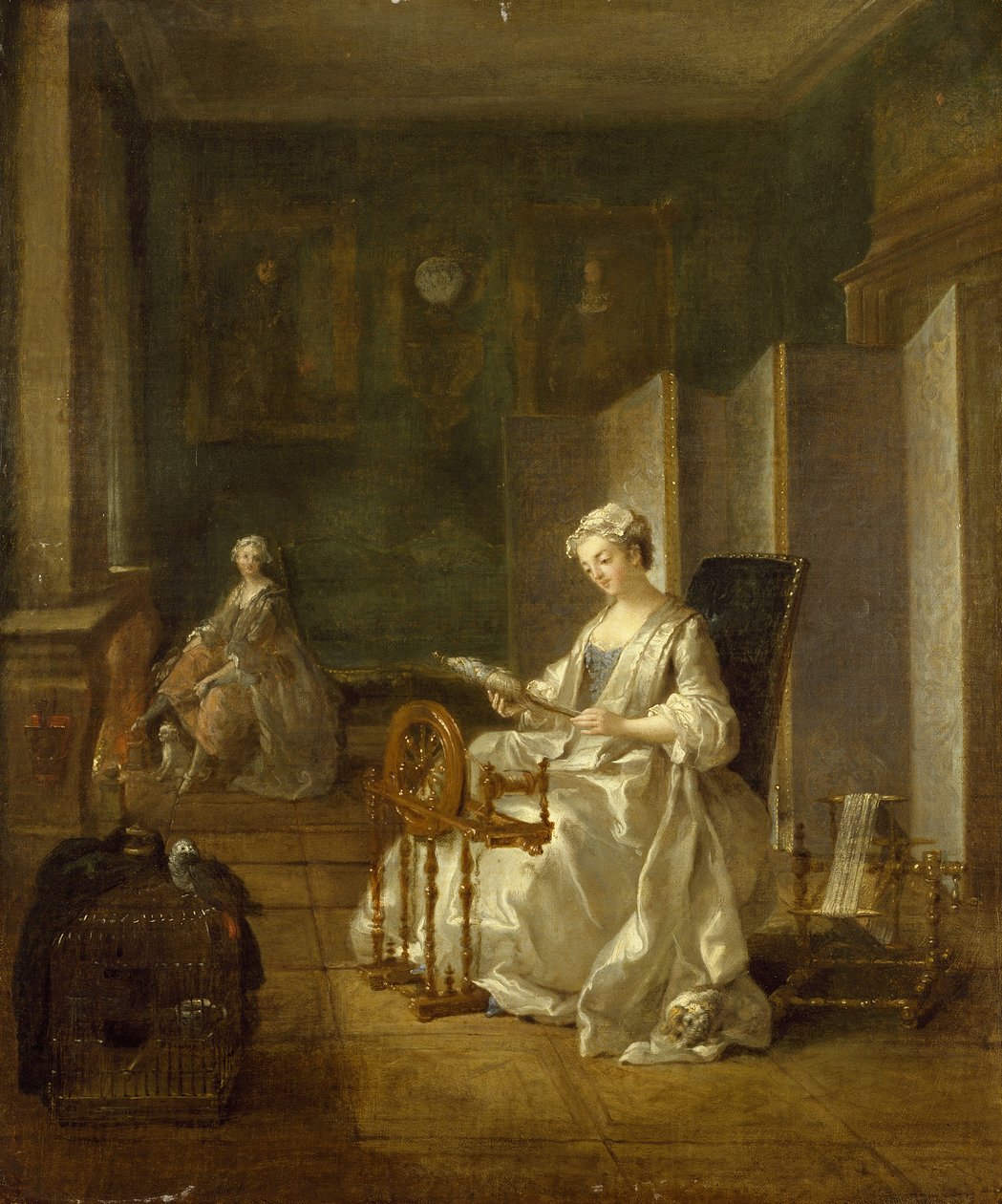Interior con dos figuras, siglo XVIII de Étienne Jeaurat