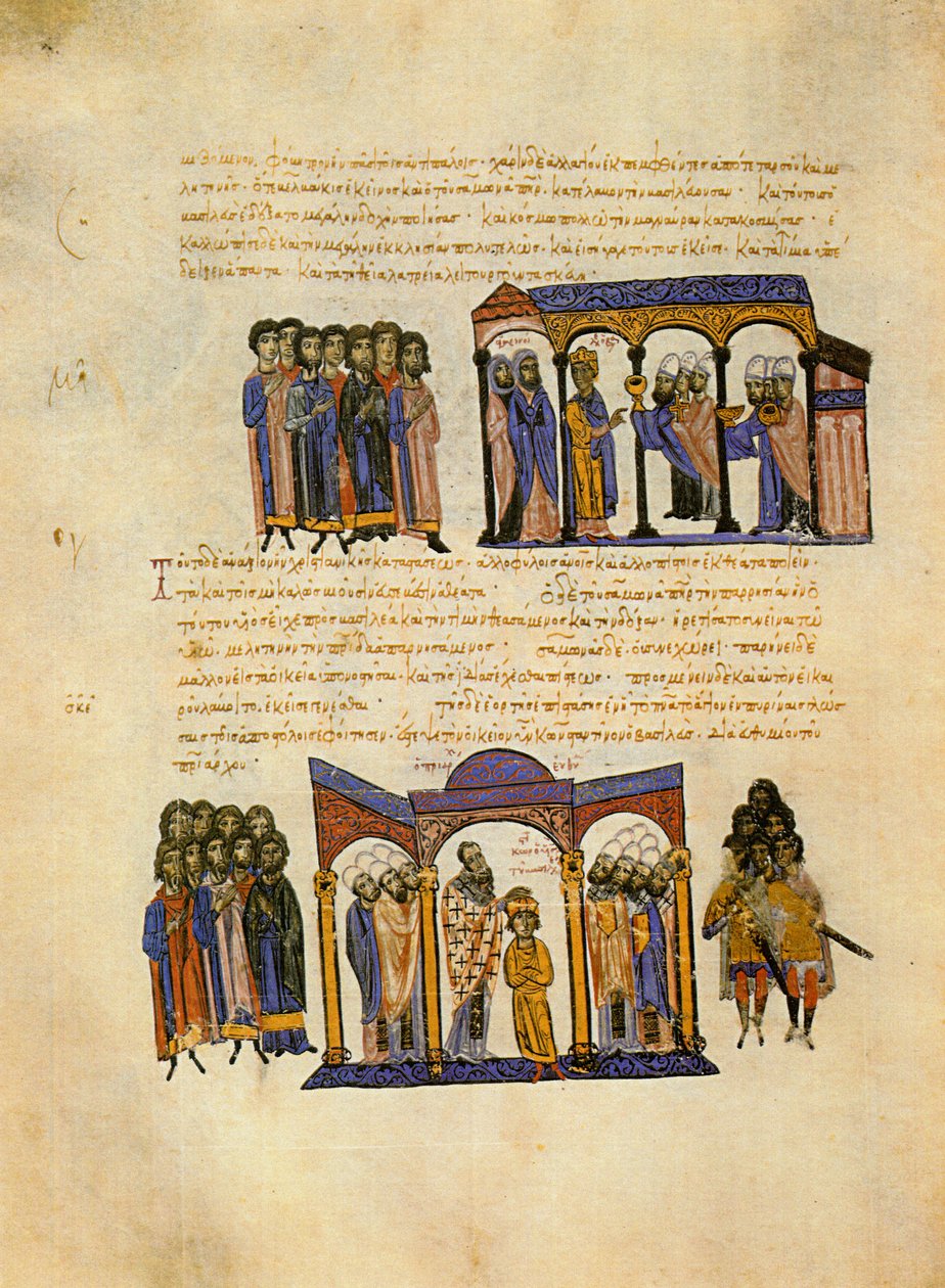 Skyllitzes Matritensis, fol. 114v. Miniaturas de Unknown