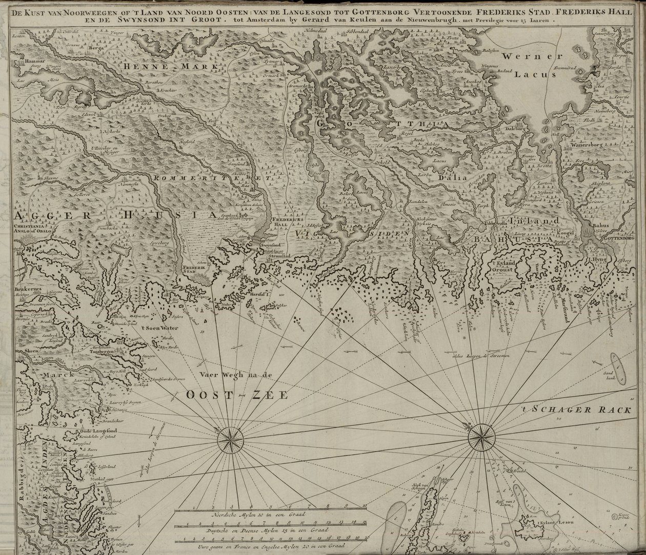 Mapa de la colección de mapas de la Biblioteca Nacional. El mapa fue publicado y muestra de van Keulen