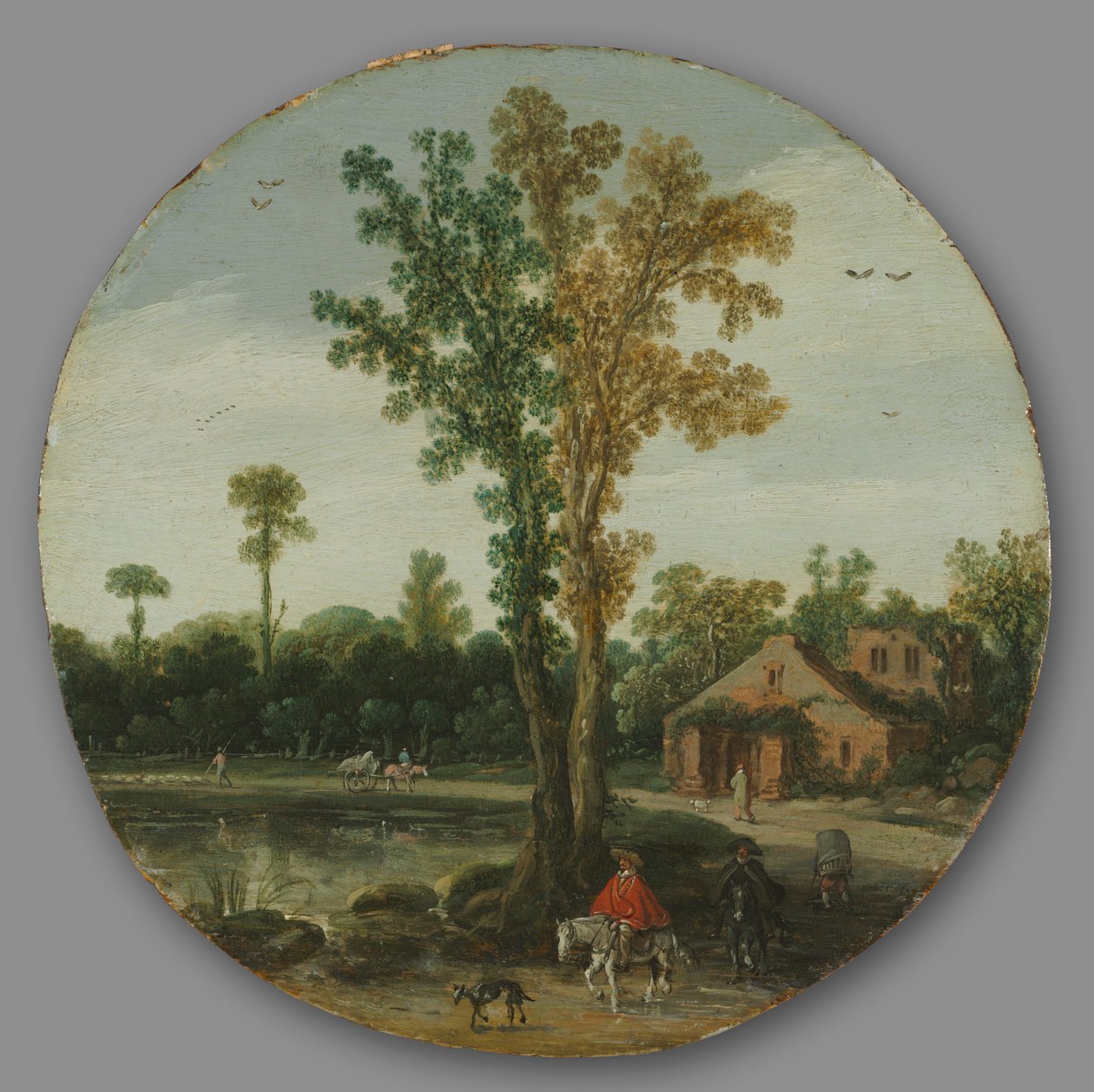 Viajeros junto a un lago, 1625 de van de Velde Esaias