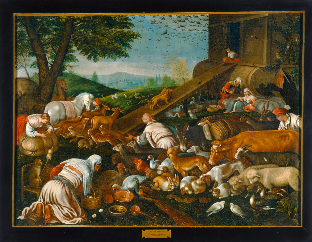 Los animales entran en el Arco ... de workshop Bassano