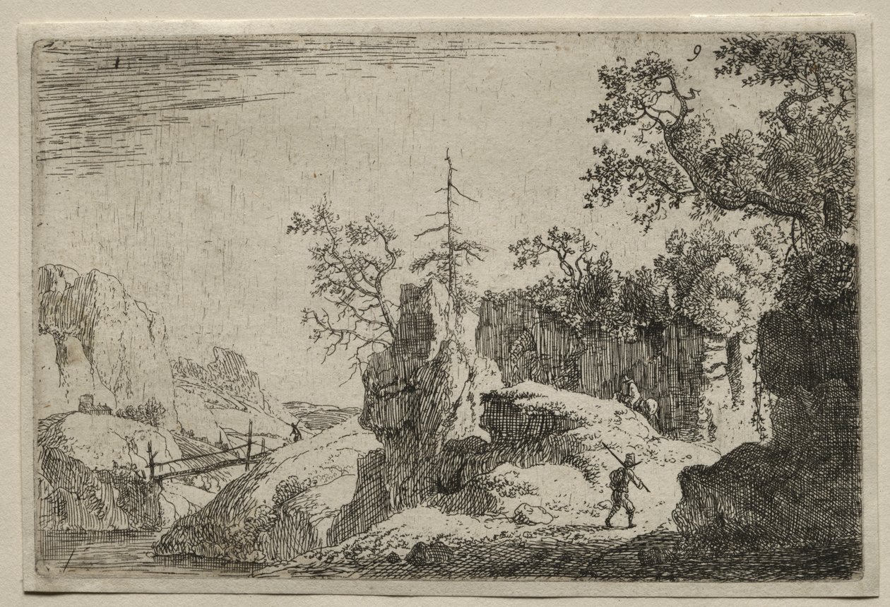 Un paisaje montañoso de workshop of Giunta di Tugio