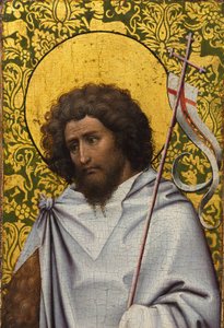 Juan Bautista, c.1410 (óleo sobre tabla de roble) de (1375/8 1444) Master of Flemalle