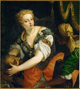 Judith con la cabeza de Holofernes ... (óleo sobre lienzo)