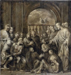 La Resurrección de Lázaro (Lázaro de Betania). Pintura de Paolo Veronese (1528-1588), óleo sobre lienzo de Veronese