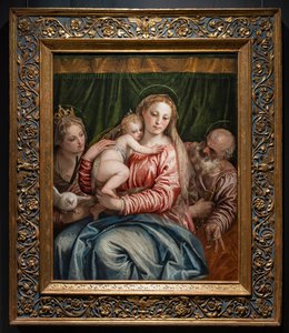 La Virgen y el Niño Jesús entre S. Catalina de Alessandria y Pedro de (1528 88) Veronese