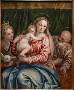 La Virgen y el Niño Jesús entre S. Catalina de Alessandria y Pedro, detalle de (1528 88) Veronese