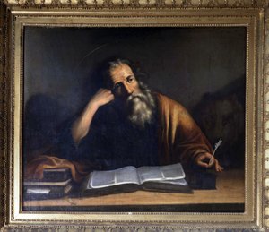 San Marcos escribiendo el Evangelio - atribuido a Veronese, Iglesia de La Turbie de Veronese