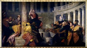 Jesús hablando con los doctores de Veronese