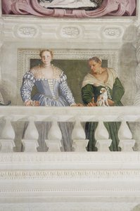 Miembros de la Casa Barbaro, de la Sala di Olimpo, c.1561 (detalle) de Veronese