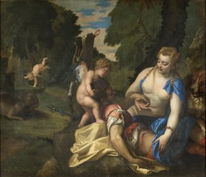 Venus llorando a Adonis de Veronese