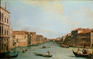 El Gran Canal visto desde el Palazzo Balbi (Il Canal Grande da Palazzo Balbi). Vista de Venecia a lo largo del Canal. Pintura de Giovanni Antonio Canal detto il Canaletto (1697-1768). Florencia, Galleria degli Uffizi de Canaletto