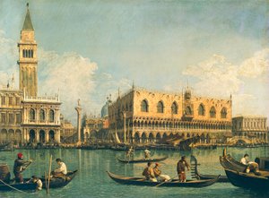 El Molo del Bacino di San Marco el día de la Ascensión, de Giovanni Antonio Canal, conocido como Canaletto (1697-1768), Óleo sobre lienzo, 53,5x71 cm,1730-1735 de (1697 1768) Canaletto