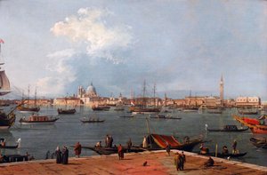 Venecia: el Bacino di San Marco desde San Giorgio Maggiore (pintura) de (1697 1768) Canaletto
