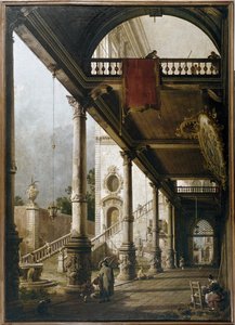 Capricho con columnata y patio