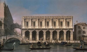 El Puente de los Suspiros (óleo sobre lienzo) de Canaletto
