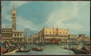 El Molo, Venecia, del Bacino di San Marco (óleo sobre lienzo) de Canaletto