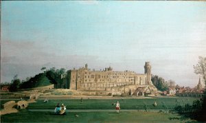 Vista del Castillo de Warwick. Pintura de Giovanni Antonio Canal conocido como Canaletto (1697-1768) 1751 aprox. Dim. 72x42 cm Inglaterra, Colección del Castillo de Warwick de Canaletto