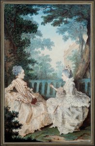Madame de Breget y Madame de Cassine de Carmontelle
