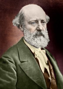 Retrato del arquitecto Eugene Viollet le Duc (Viollet-le-Duc) (1814-1879). c.1879 (grabado) de (1820 1910) (after) Nadar