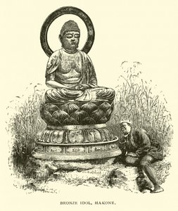 Ídolo de bronce, Hakone (grabado) de (after) American School
