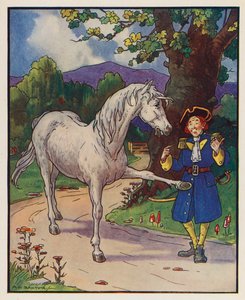 Ilustración para Los viajes de Gulliver de Jonathan Swift (litografía en color)