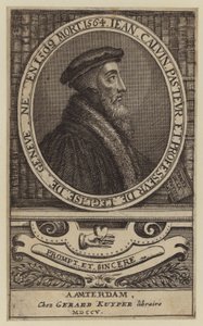 Juan Calvino, teólogo francés y pastor de la Reforma Protestante (grabado)