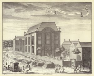 La Sinagoga Portuguesa, Ámsterdam (grabado) de (after) Dutch School