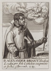 Alexander Briant, jesuita inglés y mártir católico (grabado)