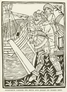 Ascaparte lleva a Sir Bevis y Josian a bordo del barco de (after) English School