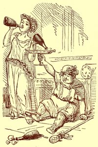 Grupo bacanal, de un jarrón muy antiguo, ilustración de 