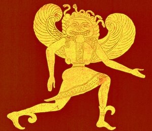 Gorgona etrusca, del Museo Campana, ilustración de 