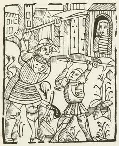 Guy de Warwick (grabado) de (after) English School
