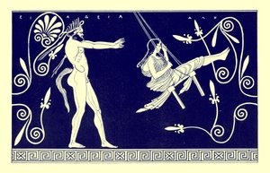 Silen columpiando a una doncella, ilustración de 