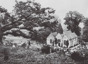 Ribbesford desde Church Hill (foto b/n) de (after) English photographer