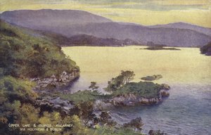 Lago Superior e Islas, Killarney, vía Holyhead y Dublín (foto coloreada) de (after) English photographer